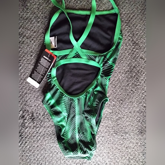 Speedo Women's Swimsuit One Piece Endurance+ Flyback Block Adult Team 24 - Picture 3 of 5